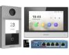 Obrázek HIKVISION DS- KIS604- S(C)Kit IP videotelefonu, bytový monitor + dveřní stanice + switch + microSD