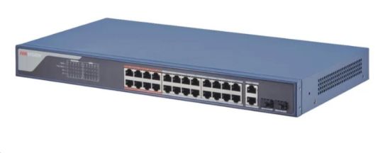 Obrázek HIKVISION DS-3E1326P-SI, Smart managed switch 24x100TX PoE+2x uplink Gb Combo port, 370W, Super PoE
