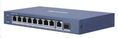 Obrázek HIKVISION DS- 3E0510P- E (8+2), switch 8xGb PoE + 1x Gb uplink RJ- 45 + 1x Gb uplink SFP, 110W