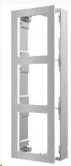 Obrázek HIKVISION DS-KD-ACW3/S, 3-rámeček interkomu pro povrchovou montáž; nerez