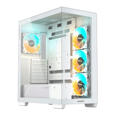 Obrázek GIGABYTE case GB-C500PI ST, Mid tower, 1xUSB-C 3.2, 2xUSB 3.0, 4x 120mm ARGB Fan, bílá