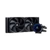 Obrázek CHIEFTEC vodní chlazení CPU Iceberg 240 Dark, 2 x 120mm, ARGB vodní blok, LGA1851, AM5, černá