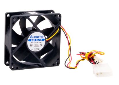 Obrázek CHIEFTEC větrák AF-0825S, 80x80x25 mm Sleeve Fan, with 3/4pin connector