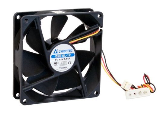 Obrázek CHIEFTEC větrák AF-0925S, 92x92x25 mm Sleeve Fan, with 3/4pin connector