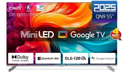 Obrázek CHiQ M55QN9V TV 55", UHD MiniLED  Google TV DLG 120 Hz