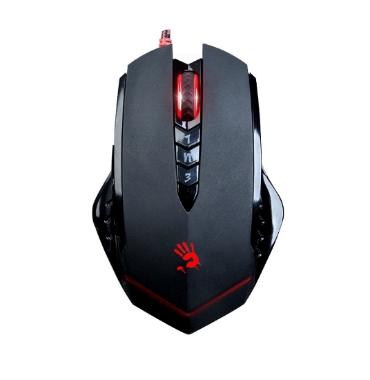 Obrázek A4tech BLOODY V8 herní myš, až 3200DPI, V-Track technologie, 160KB paměť, USB, CORE 2, kovové podložky