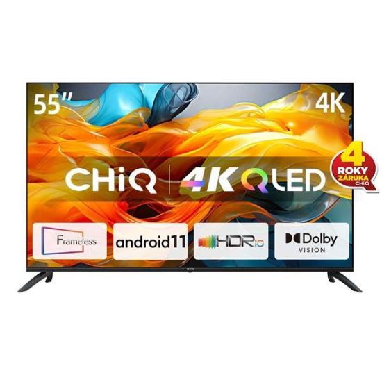 Obrázek CHiQ U55QG7L TV 55", Ultra HD (4K), QLED, Smart, Android 11, HDR10, 3x HDMI, 2x USB