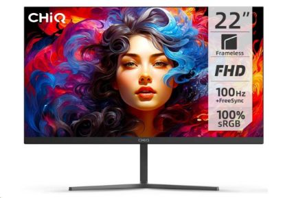 Obrázek CHiQ 22" UltraSlim monitor 22F650 FHD, 100 Hz, Frameless, černý