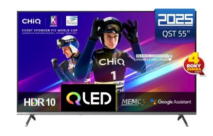 Obrázek CHiQ U55QST TV 55", UHD, QLED, ultratenká, Google TV, DLG 120 Hz, Dolby Audio, Frameless