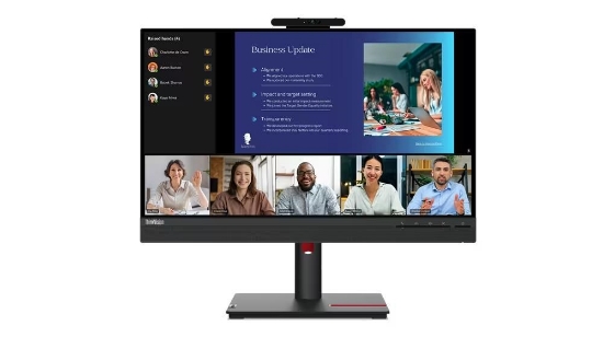 Obrázek LENOVO LCD T24v-30 - 23.8”,IPS, matný, 16:9, 1920x1080, 4ms/6ms, VGA, DP, HDMI, 4xUSB, VESA, cam,rep,Pivot