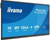 Obrázek Iiyama ProLite TE7512MIS, 24/ 7, 190.5 cm (75''), PureTouch- IR, 4K, USB, USB- C, Ethernet, Wi- Fi, kit (USB), black