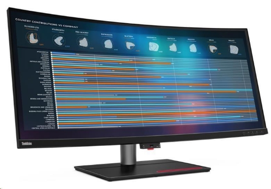 Obrázek LENOVO LCD P40w-20 - 39.7",IPS,mat, prohnutý, 21:9, 5120x2160, 1000:1 ,DP, HDMI, RJ45, TB4, USB, VESA,Pivot