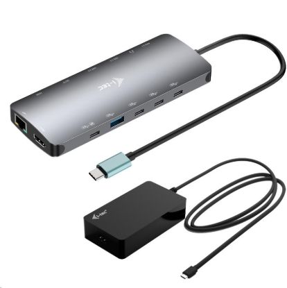 Obrázek i- tec USB- C Metal Nano 3x Display Dock, 2x HDMI 1x USB- C video, PD 140W + Universal Charger 140 W
