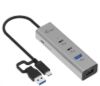 Obrázek i- tec Universal Charging Metal HUB 2x USB- C + 2x USB- A Port, PD 85 W