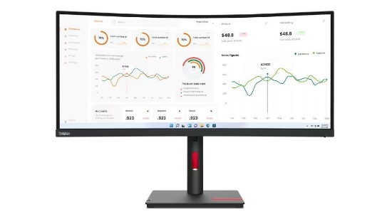 Obrázek LENOVO LCD T34w-30 - 34", VA, matný, 21:09, 3440x1440, 4ms/6ms, HDMI, DP, USB-C, VESA