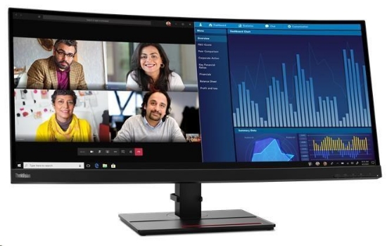 Obrázek LENOVO LCD P34w-20 - 34.14",IPS, matný, 21:9, 3440x1440, 1000:1, DP, HDMI, RJ45, USB, VESA,Pivot