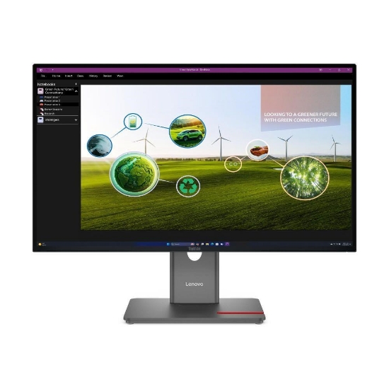 Obrázek LENOVO LCD P27Q-40 + MC60 - 27",IPS, matný, 16:9, 1500:1, HDMI, DP, USB-C, USB Hub, VESA,Pivot