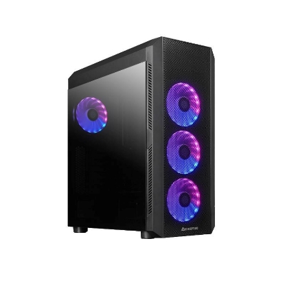 Obrázek CHIEFTEC skříň SCORPION 4, ATX, 1x USB-C 3.2, 2x USB 3.1, 4x 120mm ARGB Fan, ARGB Hub, černá