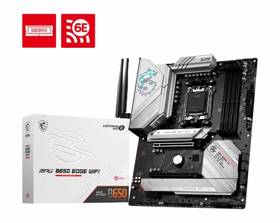 Obrázek MSI MB Sc AM5 MPG B650 EDGE WIFI, AMD B650, 4xDDR5, 1xDP, 1xHDMI, WI-FI