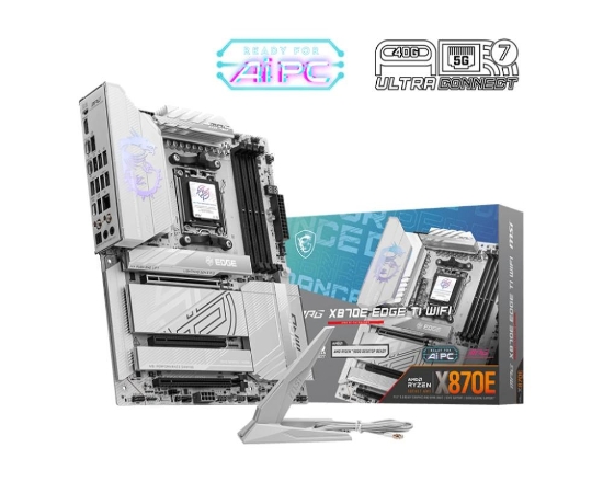 Obrázek MSI MB Sc AM5 MAG MPG X870E EDGE TI WIFI, AMD X870E, 4xDDR5, 2xThunderbolt, 1xHDMI, WiFi, ATX