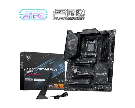 Obrázek MSI MB Sc AM5 X870E GAMING PLUS WIFI, AMD X870E, 4xDDR5, 1xHDMI, 1xThunderbolt, WI-FI