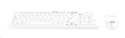 Obrázek MSI set klávesnice a myši SK9626W, drátová, CZ/SK lokalizace, bílá