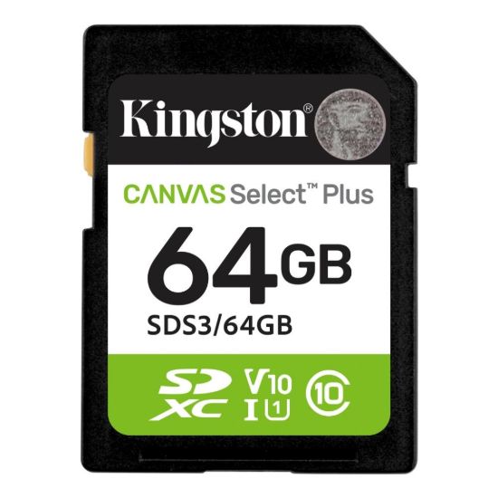 Obrázek Kingston SDXC karta 64GB Canvas Select Plus, U1, V10, A1