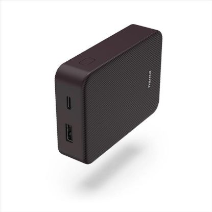 Obrázek Hama Colour 10, powerbanka 10000 mAh, 3 A, výstup: USB-C, USB-A, slivková ( povidlová )