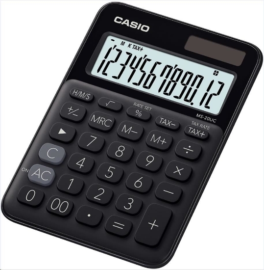 Obrázek CASIO kalkulačka MS 20UC BK, Stolní kalkulátor