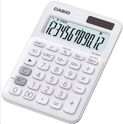Obrázek CASIO kalkulačka MS 20UC WE, Stolní kalkulátor