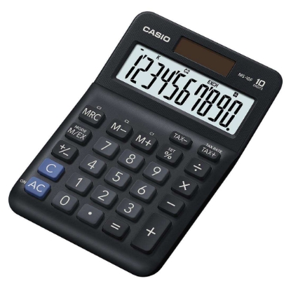 Obrázek CASIO kalkulačka MS 10 F, černá, stolní, desetimístná