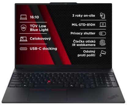 Obrázek LENOVO NTB ThinkPad E16 AMD G3 - Ryzen5 230,16" WUXGA,16GB,512SSD,FHD+IRcam,W11P
