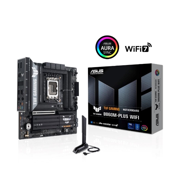 Obrázek ASUS MB Sc LGA1851 TUF GAMING B860M-PLUS WIFI, Intel B860, 4xDDR5, 1xThunderbolt, 1xDP, 1xHDMI, WiFi, mATX