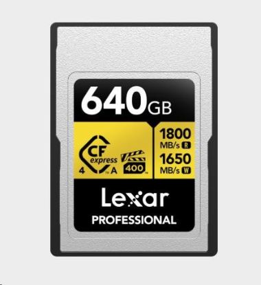 Obrázek Lexar CFexpress 4.0 Pro Gold, VPG400, R1800/W1650 (Type A) 640GB
