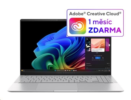 Obrázek ASUS NTB Vivobook S 15 OLED (S5507QA-OLED001W), X1E-78-100, 15.6" 2880 x 1620, 32GB, 1TB SSD, Adreno, W11 Home, Silver
