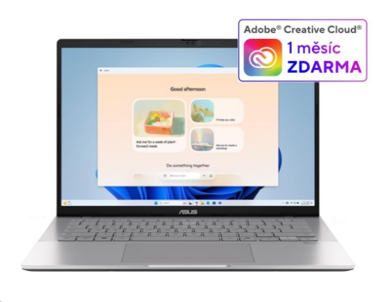 Obrázek ASUS NTB Vivobook S14 (S3407QA-KP014W), Snapdragon X X1 26 100, 14" 2,5K, 16GB, 1TB SSD, Adreno, W11 Home, Matte Gray