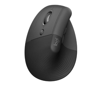 Obrázek Logitech Lift Vertikální ergonomická myš pro Business, pro leváky, 2.4GHZ/ BT, graphite/ black