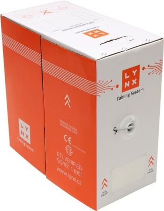 Obrázek FTP kabel LYNX, Cat5E, drát, LS0H, DCa, šedý, 305m