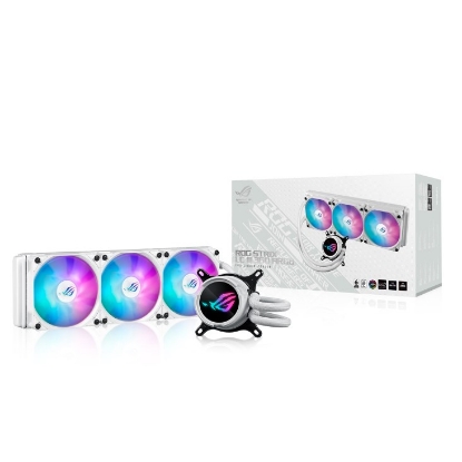 Obrázek ASUS vodní chladič CPU AIO ROG STRIX LC III 360 ARGB WHITE, 3x120mm, LGA1851, AM5