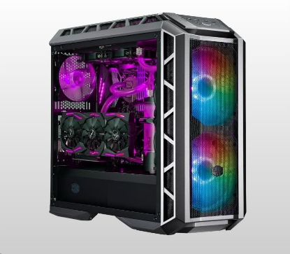 Obrázek Cooler Master case MasterCase H500P Mesh ARGB, E-ATX, Průhledná bočnice, 2x 200mm RGB Fan, 1x 140mm Fan, Šedá