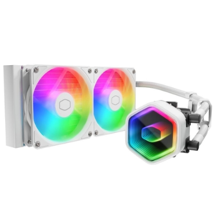 Obrázek Cooler Master vodní chladič MasterLiquid 240 Core II, 2x240mm, LGA1851, AM5, bílá