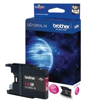 Obrázek BROTHER INK LC-1280XLM, purpurový inkoust pro MFC-J6910DW, 1 200 str.