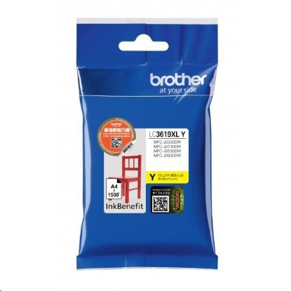 Obrázek BROTHER INK LC-3619XLY žlutý, yellow - 1300stran, J2330, J3530, J3930