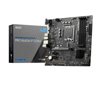 Obrázek BAZAR - MSI MB Sc LGA1700 PRO B660M-P DDR4, Intel B660, 4xDDR4, 1xDP, 1xHDMI, 1xVGA, mATX - Po opravě (Bez příšlušenství