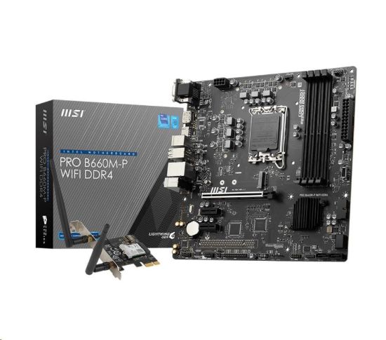 Obrázek BAZAR - MSI MB Sc LGA1700 PRO B660M-P WIFI DDR4, Intel B660, 4xDDR4, 1xDP, 1xHDMI, 1xVGA, WI-FI. mATX - Po opravě (Bez p
