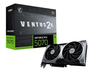 Obrázek MSI VGA NVIDIA GeForce RTX 5070 12G VENTUS 2X OC, RTX 5070, 12GB GDDR7, 3xDP, 1xHDMI