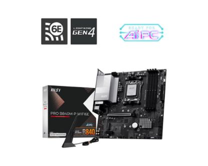 Obrázek MSI MB Sc AM5 PRO B840M-P WIFI6E, AMD B840, 4xDDR5, 1xHDMI, WI-FI, mATX
