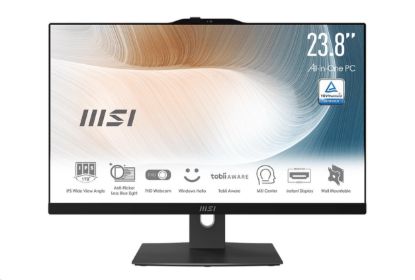 Obrázek MSI PC AiO MS-AE07 (Modern AM242TP 12M-1697XEU), i5-1235U, 23.8" FHD, Anti-Glare, Touch, 16GB, 512GB SSD, N/A, No OS, Bl