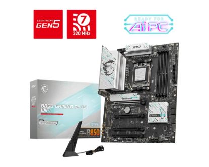 Obrázek BAZAR - MSI MB Sc AM5 B850 GAMING PLUS WIFI, AMD B850, 4xDDR5, 1xDP, WiFi, ATX - Poškozený obal (Komplet)