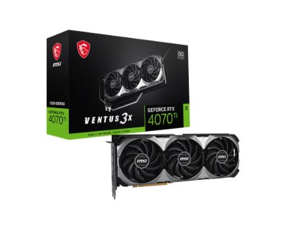 Obrázek BAZAR - MSI VGA NVIDIA GeForce RTX 4070 Ti VENTUS 3X E1 12G OC, RTX 4070 Ti, 12GB GDDR6X, 3xDP, 1xHDMI - Po opravě (Bez